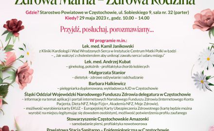 Zaproszenie na spotkanie pn. "Zdrowa Mama=Zdrowa Rodzina"