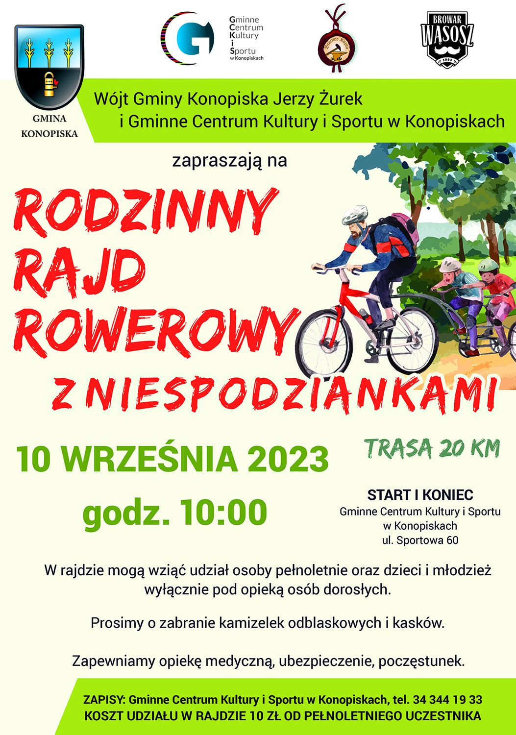 Plakat Rodzinny Rajd Rowerowy