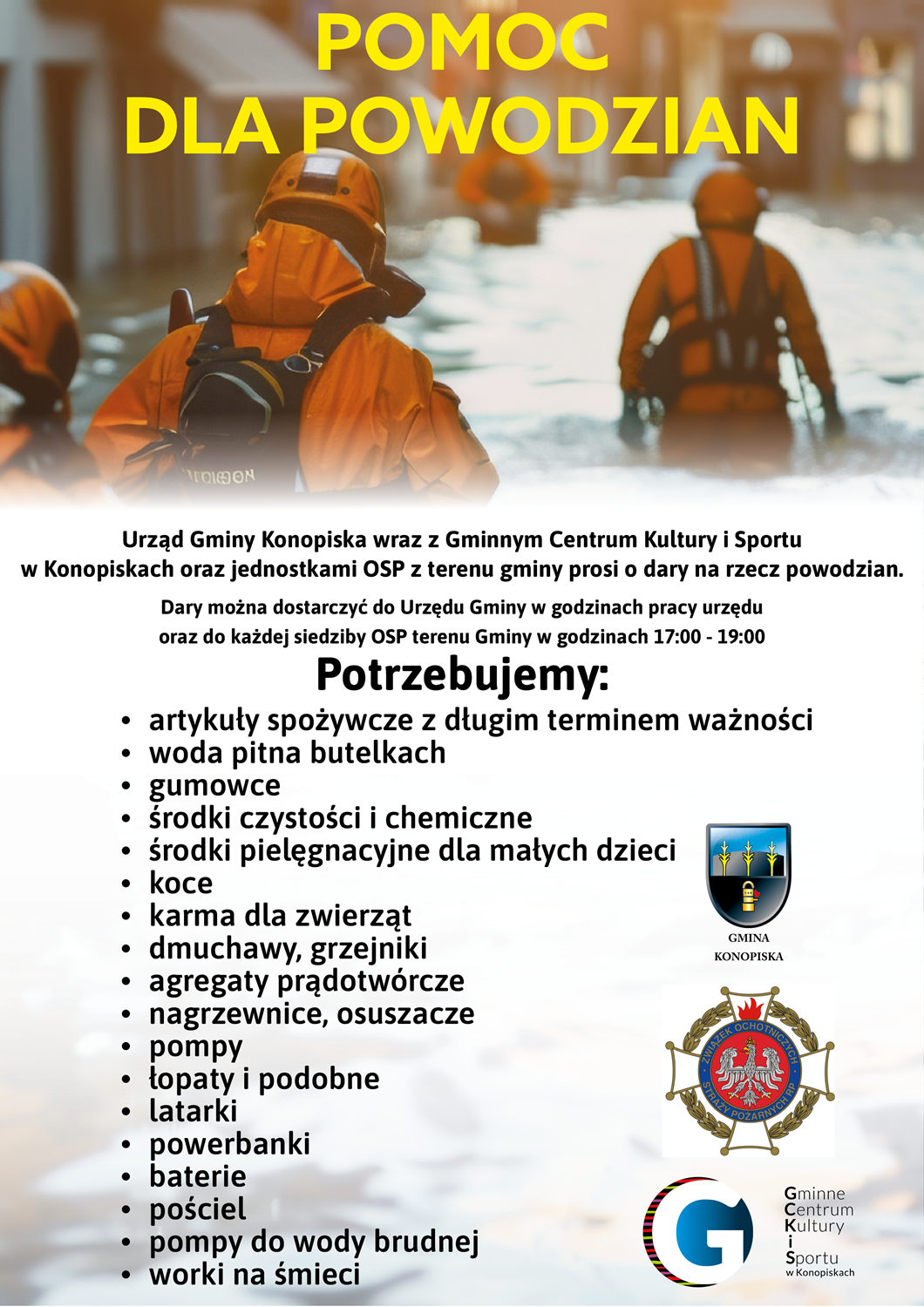 Pomoc dla powodzian